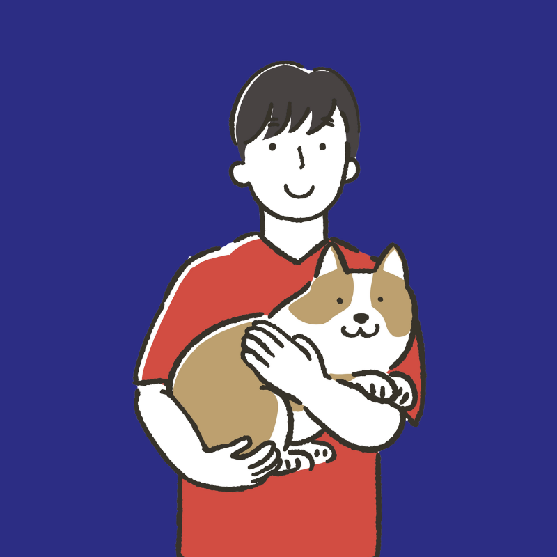 Illustrazione di una persona maschile della clinica veterinaria cardiovet