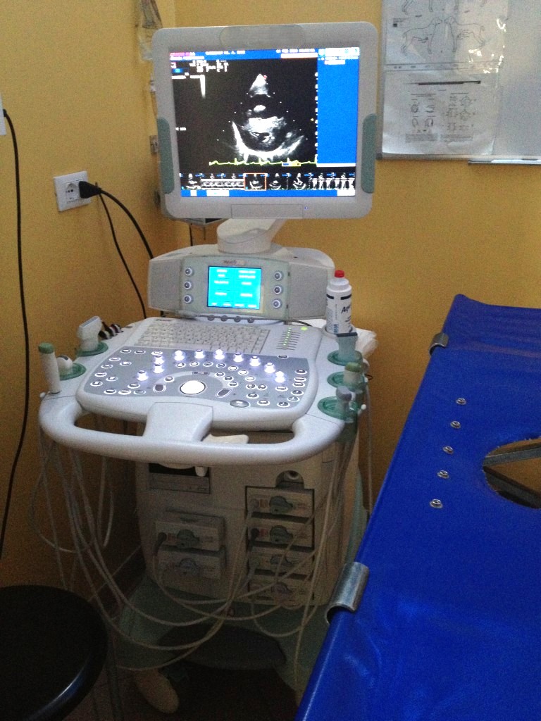 L'ecografo utilizzato presso la clinica veterinaria cardiovet